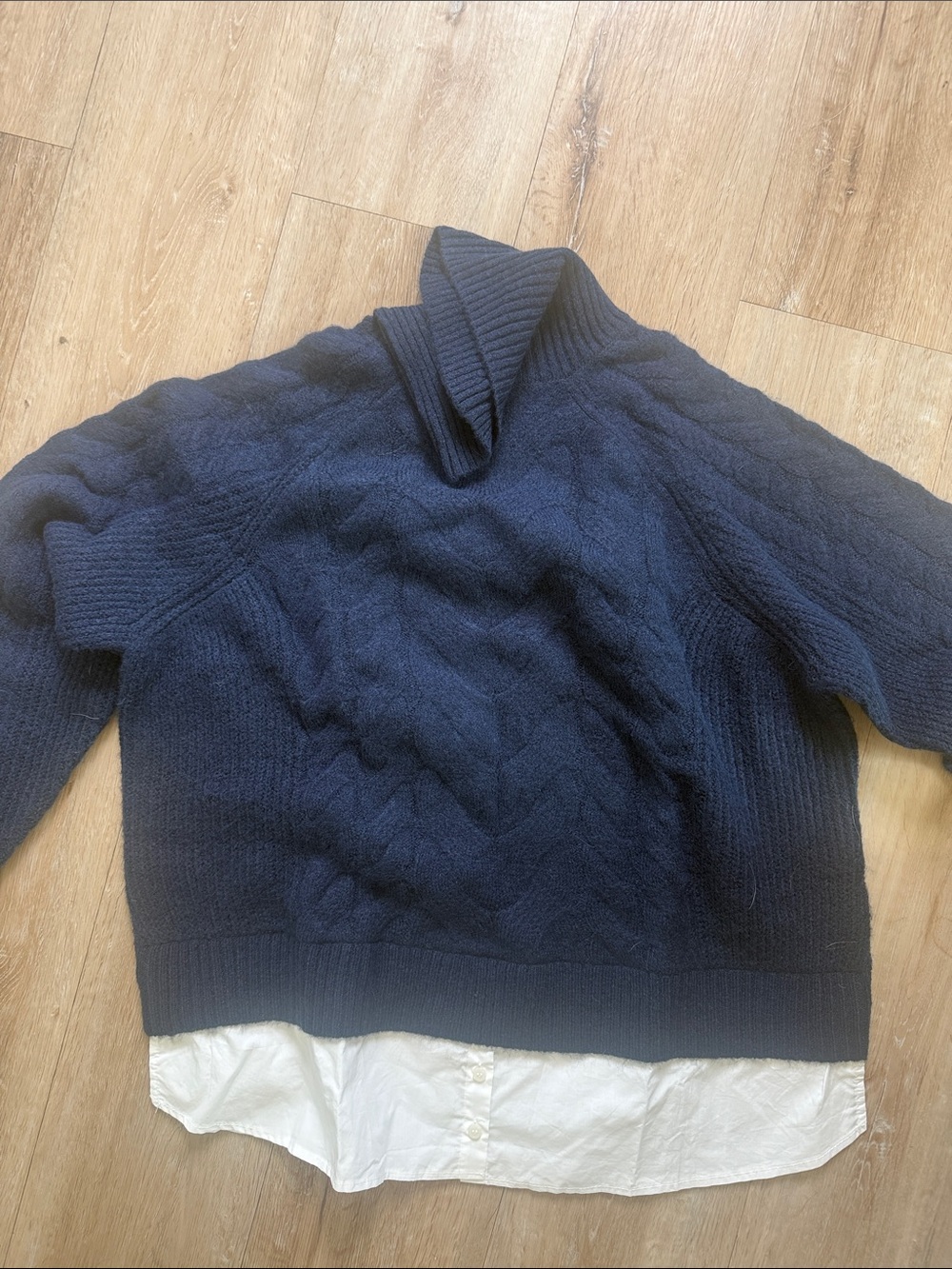 Lands end mock shirt sweater nwot